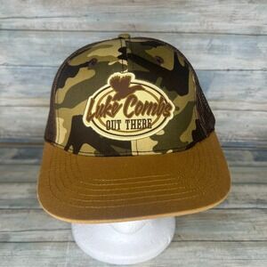Luke Combs Out There Trucker Hat Camo Mesh Snapback Country Concert Cap